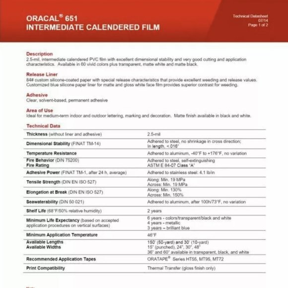 12" x 5 Feet ORANGE Oracal 651 Cricut Hobby Craft Decal Vinyl Sticker - Picture 3 of 4